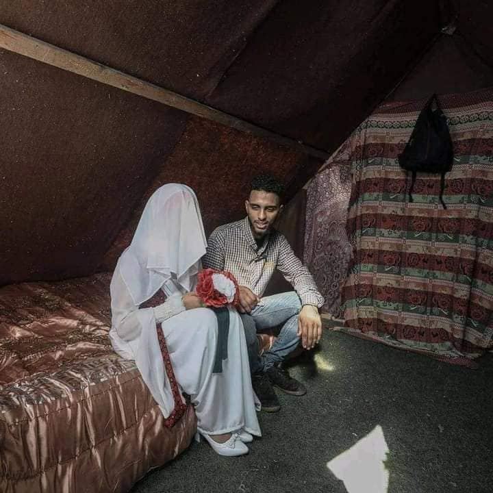 استشهد العروسان مريم السيد ديب وعبد الله أبو نحل بعد 3 ايام من زفافهما